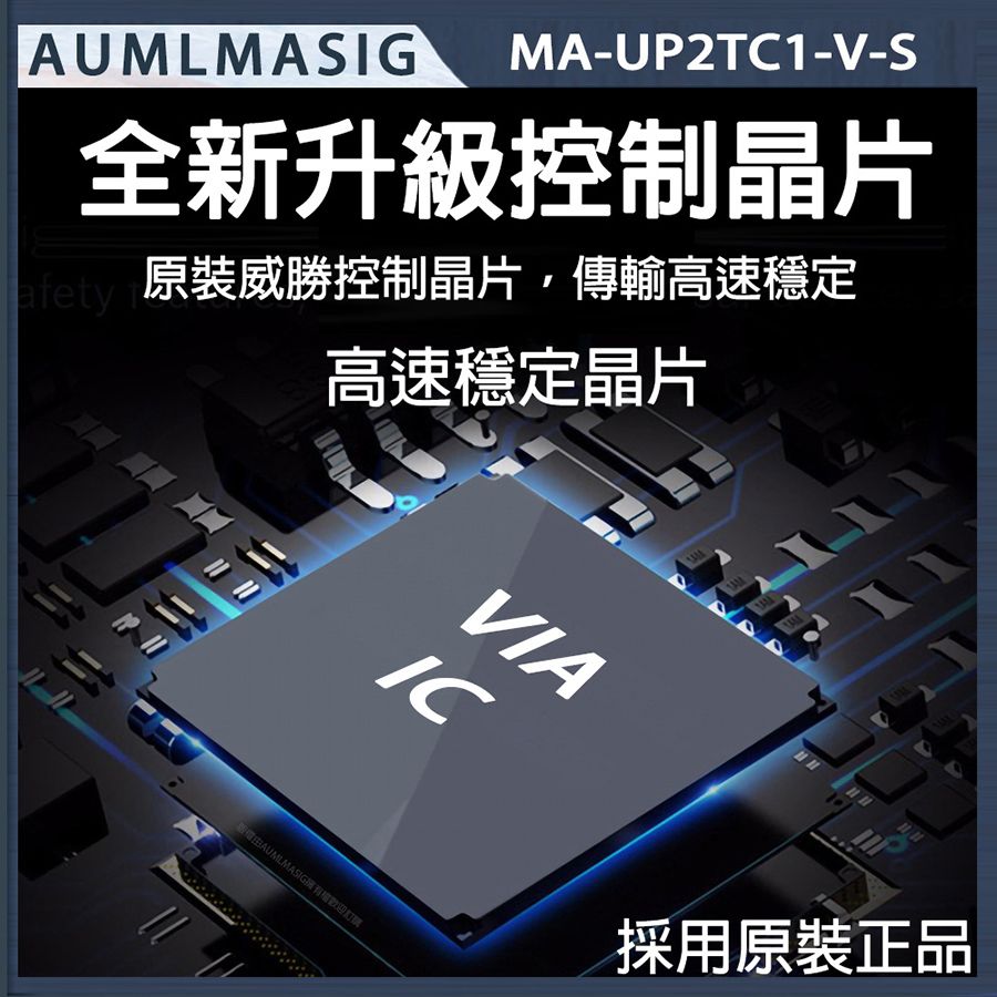 AUMLMASIG 全通碩 桌上型電腦 鍍金版本 USB3.0 TYPE-C*1 組+USB3.0*2組+輔助供電 後置轉接擴充卡/台灣威盛控制晶片速度直達5Gbit/s /WIN8系統以上免驅動 PCI-EX1介面全通用插槽