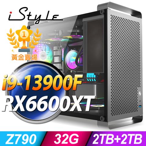 iStyle U580T 初階電競電腦 (i9-13900F/Z790/32G/2TB+2TB SSD/AMD RX6600XT-8G/180水冷/750W/W11P)