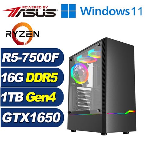 GeForce GTX 1650 4G華碩A620平台「孤峰術士W」R5六核Win11獨顯電腦