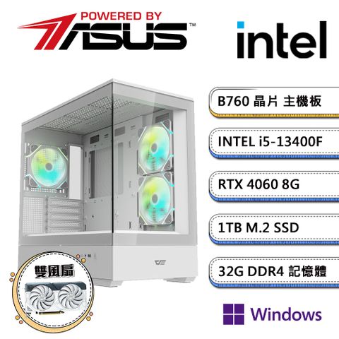 ASUS 華碩 B760平台【PS之島IW】i5十核RTX4060獨顯Win11pro電玩機(i5-13400F/32G/1TB_M.2)