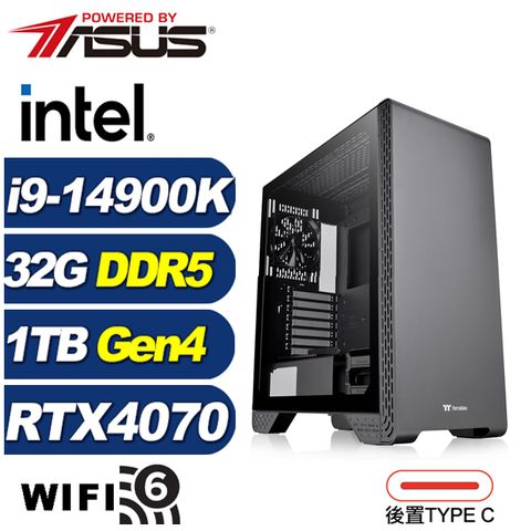 ASUS 華碩 (DIY)獵豹祭司(i9-14900K/Z790/32G/1TB M.2/RTX 4070)