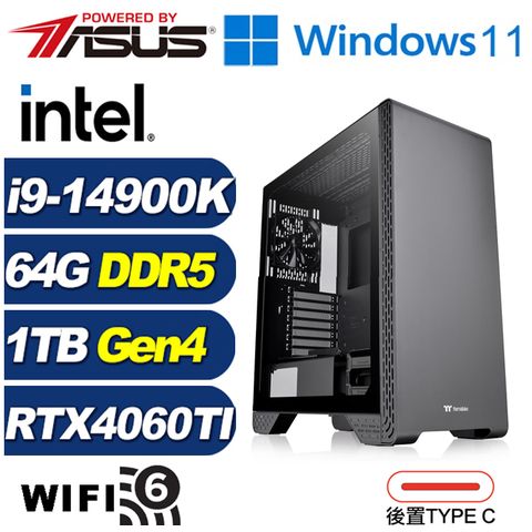 ASUS 華碩 (DIY)獵豹槍神W(i9-14900K/Z790/64G/1TB M.2/RTX 4060TI/Win11)