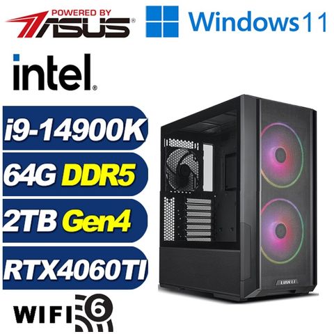 ASUS 華碩 (DIY)獵豹武神W(i9-14900K/Z790/64G/2TB M.2/RTX 4060TI/Win11)