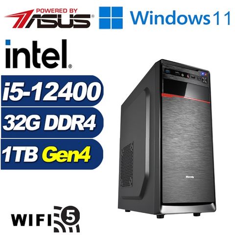 ASUS 華碩 (DIY)鬥塔術士W(i5-12400/B760/32G/1TB M.2/Win11)