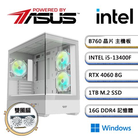 ASUS 華碩 B760平台【鏡PS-5W】i5十核RTX4060獨顯Win11電玩機(i5-13400F/16G/1TB_M.2)