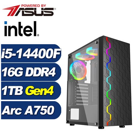 Intel Arc A750 8G華碩B760平台「冰山弓神」i5十核獨顯電腦