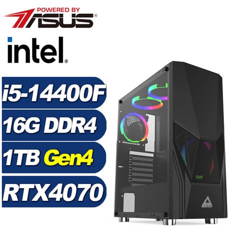 ASUS 華碩 (DIY)冰山少將(i5-14400F/B760/16G/1TB M.2/RTX 4070)