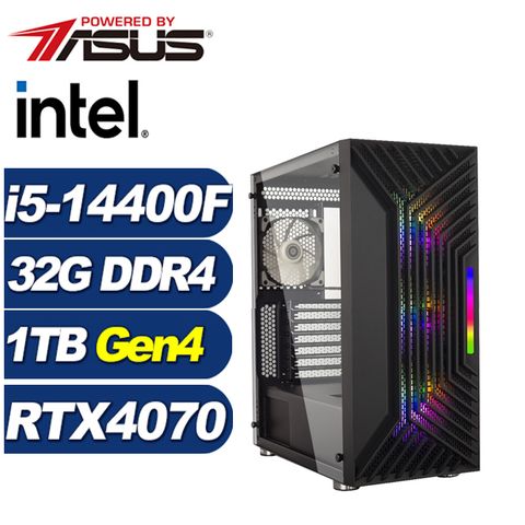 ASUS 華碩 (DIY)冰山中將(i5-14400F/B760/32G/1TB M.2/RTX 4070)