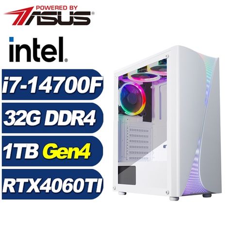 ASUS 華碩 (DIY)絕嶺少校(i7-14700F/B760/32G/1TB M.2/RTX 4060TI)