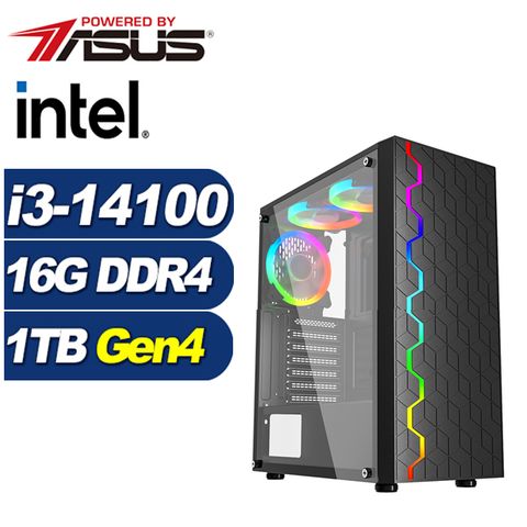 ASUS 華碩 (DIY)沙場鐵衛(i3-14100/B760/16G/1TB M.2)