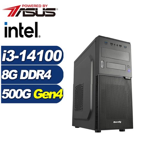 ASUS 華碩 (DIY)沙場魔導(i3-14100/B760/8G/500G M.2)