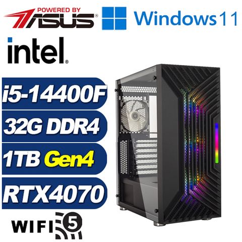 ASUS 華碩 (DIY)冰山中將W(i5-14400F/B760/32G/1TB M.2/RTX 4070/Win11)