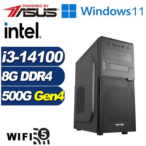 華碩B760平台「沙場魔導W」i3四核Win11電腦
