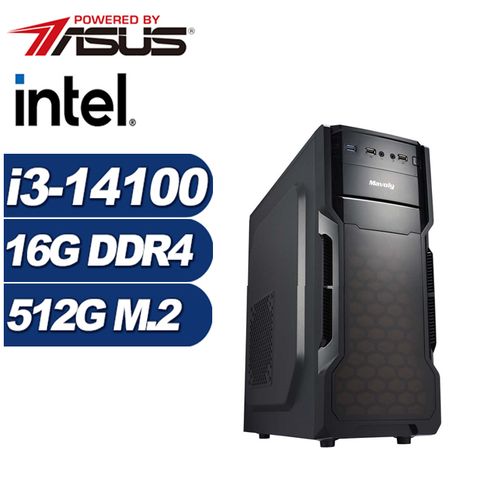 ASUS 華碩 (DIY)黑金神官(i3-14100/H610/16G/512G M.2)