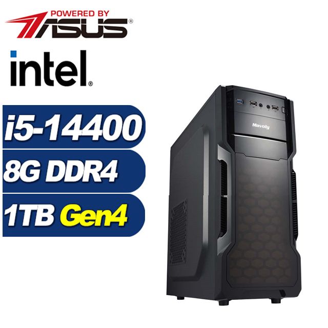 ASUS 華碩 (DIY)黑金勇士(i5-14400/B760/8G/1TB M.2)