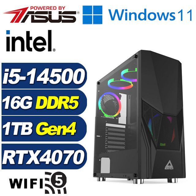 ASUS 華碩 (DIY)峰火判官W(i5-14500/B760/16G/1TB M.2/RTX 4070/Win11)