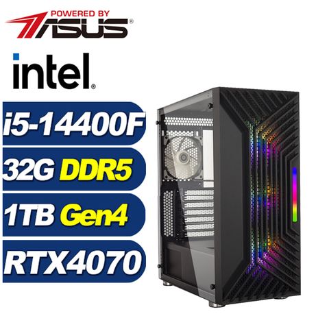 ASUS 華碩 (DIY)全境狂神(i5-14400F/B760/32G/1TB M.2/RTX 4070)