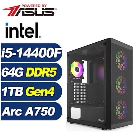 Intel Arc A750 8G華碩B760平台「紫電祭司」i5十核獨顯電腦