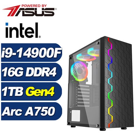 Intel Arc A750 8G華碩B760平台「紫電刺客」i9廿四核心獨顯電腦