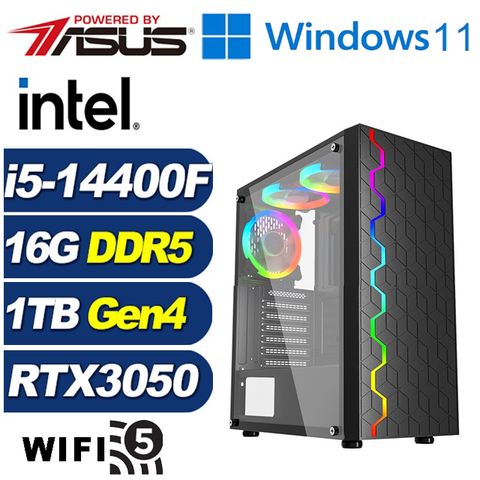 ASUS 華碩 (DIY)圓舞曲AJ29CW(i5-14400F/B760/16G/1TB M.2/RTX 3050/Win11)