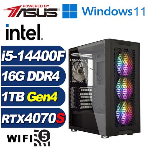 ASUS 華碩 (DIY)圓舞曲AL37CW(i5-14400F/B760/16G/1TB M.2/RTX 4070 SUPER/Win11)