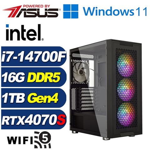 ASUS 華碩 (DIY)小夜曲AL45CW(i7-14700F/B760/16G/1TB M.2/RTX 4070 SUPER/Win11)