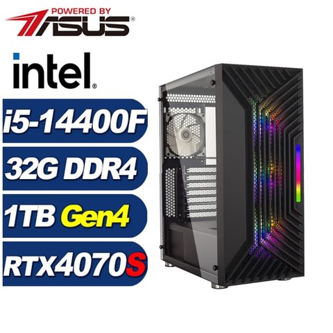 ASUS 華碩 (DIY)月光塔L44C(i5-14400F/B760/32G/1TB M.2/RTX 4070 SUPER)