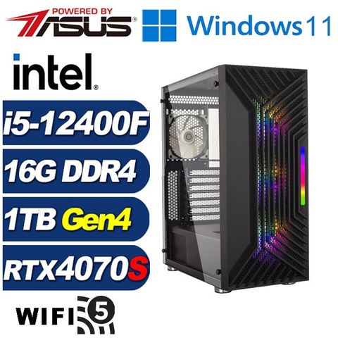 ASUS 華碩 (DIY)月光塔L35CW(i5-12400F/B760/16G/1TB M.2/RTX 4070 SUPER/Win11)