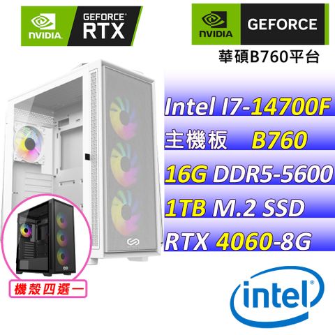 NVIDIA  {繽紛鳥II} Intel 14代 Core I7  二十核心 RTX4060 2X 電競遊戲繪圖電腦主機