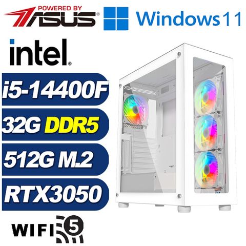 ASUS 華碩 (DIY)草原狐J0DBW(i5-14400F/B760/32G/512G M.2/RTX 3050/Win11)