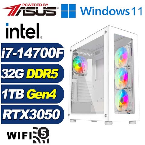 ASUS 華碩 (DIY)草原狐J18CW(i7-14700F/B760/32G/1TB M.2/RTX 3050/Win11)