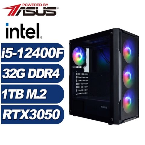 ASUS 華碩 (DIY)武仙座AJ83C(i5-12400F/H610/32G/1TB M.2/RTX 3050)