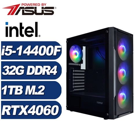 ASUS 華碩 (DIY)駿鷹AKA2C(i5-14400F/H610/32G/1TB M.2/RTX 4060)