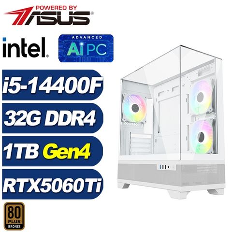 (DIY)光影K02C(i5-14400F/RTX 5060 Ti/華碩B760/32G/1TB M.2)