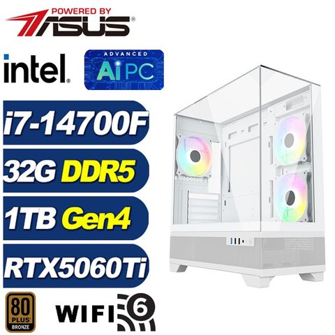 (DIY)光影K0AC(i7-14700F/RTX 5060 Ti/華碩B760/32G/1TB M.2)