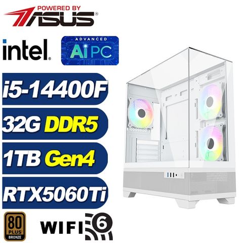 (DIY)光影K08C(i5-14400F/RTX 5060 Ti/華碩B760/32G/1TB M.2)