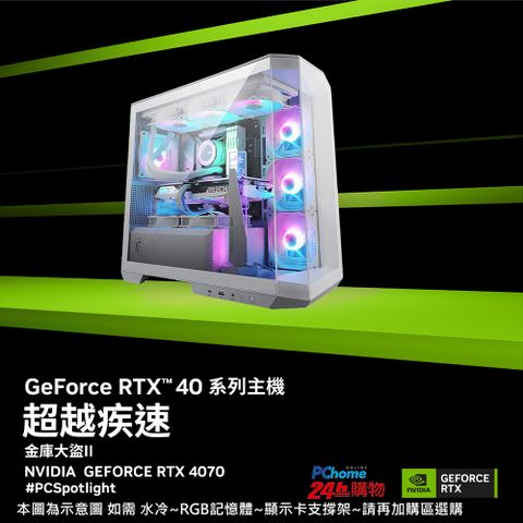 ◤贈 音速小子遊戲 序號碼◢金庫大盜II 微星GeForce RTX 4070 12G 電競主機 （遊戲繪圖推薦）