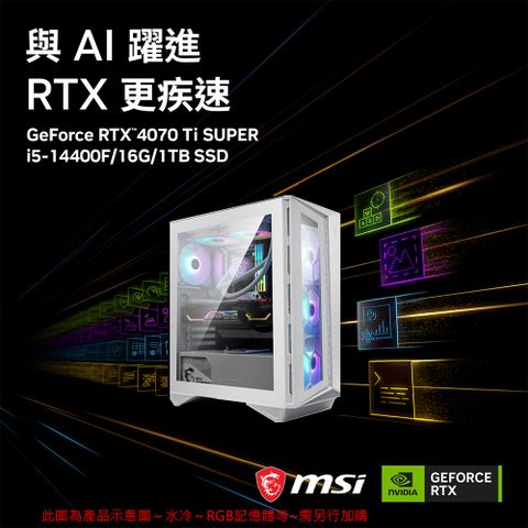 微星{全面瓦解II}Intel 14代 core I5 十核心RTX 4070 TI  SUPER 電競遊戲繪圖電腦