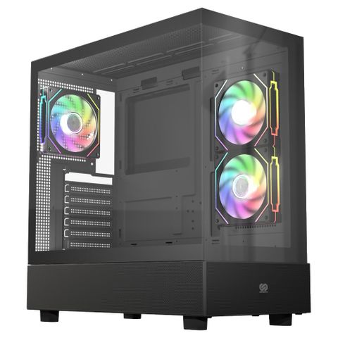 微星平台【火影格魯H】R5 六核 RTX5050 WIN11H 海景房電競電腦(R5-9600X/X870/16G D5/2TB)