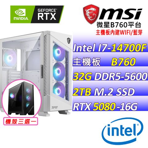 (DIY)彩虹對決II(I7-14700F/微星B760/RTX5080/32G/2TB M.2/1000W/WIFI)