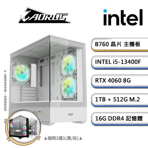 GIGABYTE 技嘉 B760平台【人工智慧-3】i5十核RTX4060獨顯電競機(i5-13400F/16G/1TB/512G M.2)