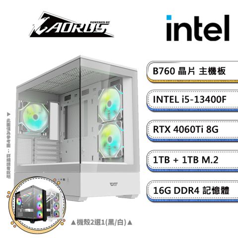 GIGABYTE 技嘉 B760平台【Ai電腦-7】i5十核RTX4060Ti獨顯電競機(i5-13400F/16G/1TB/1TB M.2)