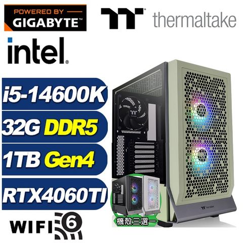 GIGABYTE 技嘉 (DIY)光透伯爵(i5-14600K/Z790/32G/1TB M.2/RTX 4060TI)