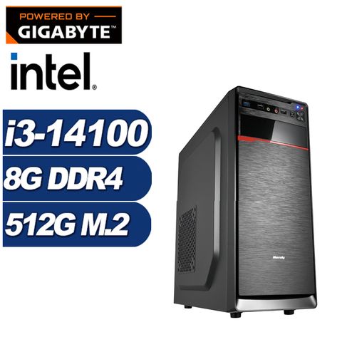 GIGABYTE 技嘉 (DIY)邊境刺客(i3-14100/H610/8G/512G M.2)