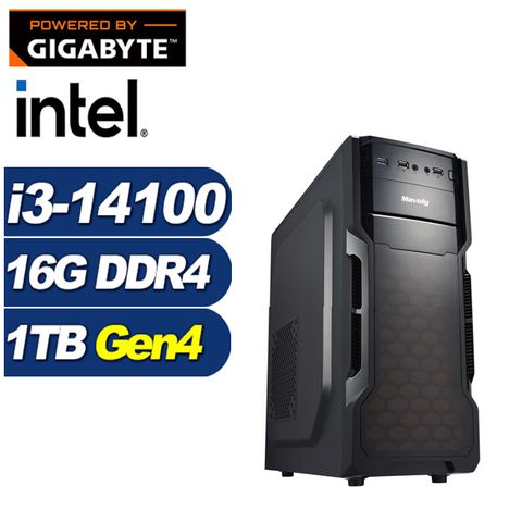 GIGABYTE 技嘉 (DIY)邊境英雄(i3-14100/B760/16G/1TB M.2)