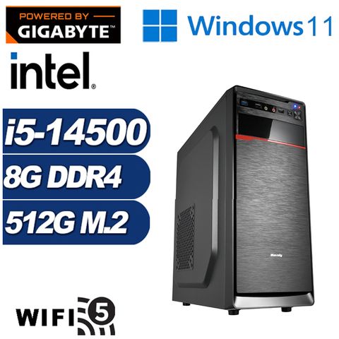 GIGABYTE 技嘉 (DIY)邊境俠盜W(i5-14500/H610/8G/512G M.2/Win11)