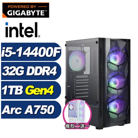 Intel Arc A750 8G技嘉B760平台「黑鳶中校」i5十核獨顯電腦