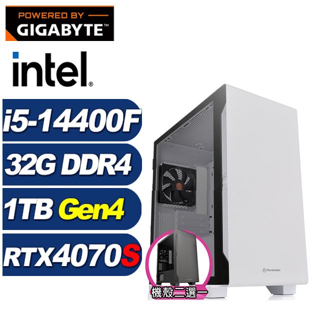 GIGABYTE 技嘉 (DIY)黑鳶伯爵(i5-14400F/B760/32G/1TB M.2/RTX 4070 SUPER)