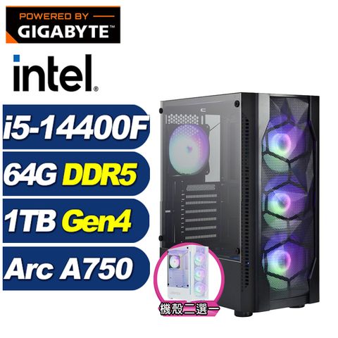 Intel Arc A750 8G技嘉B760平台「黑鳶上校」i5十核獨顯電腦