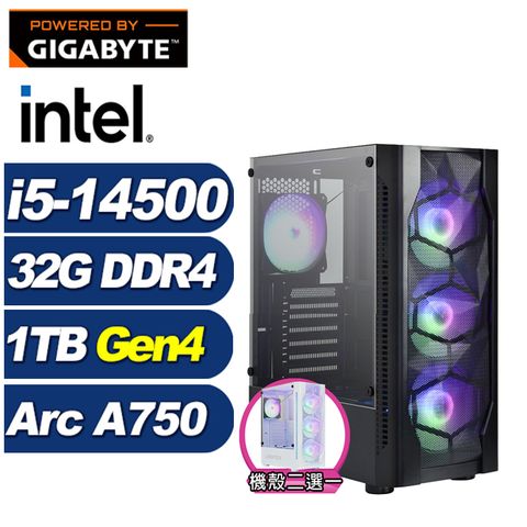 Intel Arc A750 8G技嘉B760平台「上古武神」i5十四核獨顯電腦